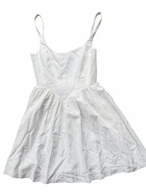 NEW Amanda Uprichard White Sweetheart Casual Summer Short Dress Babydoll Corset
